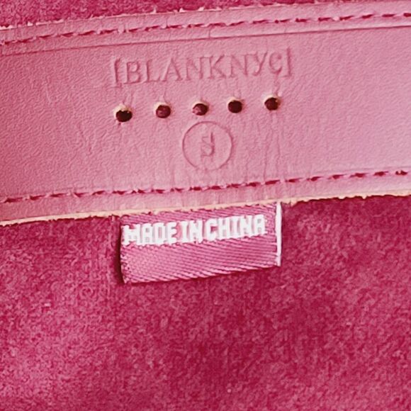 Blank NYC Drape Front Faux Suede Jacket in Red Vegan - Picture 8 of 15